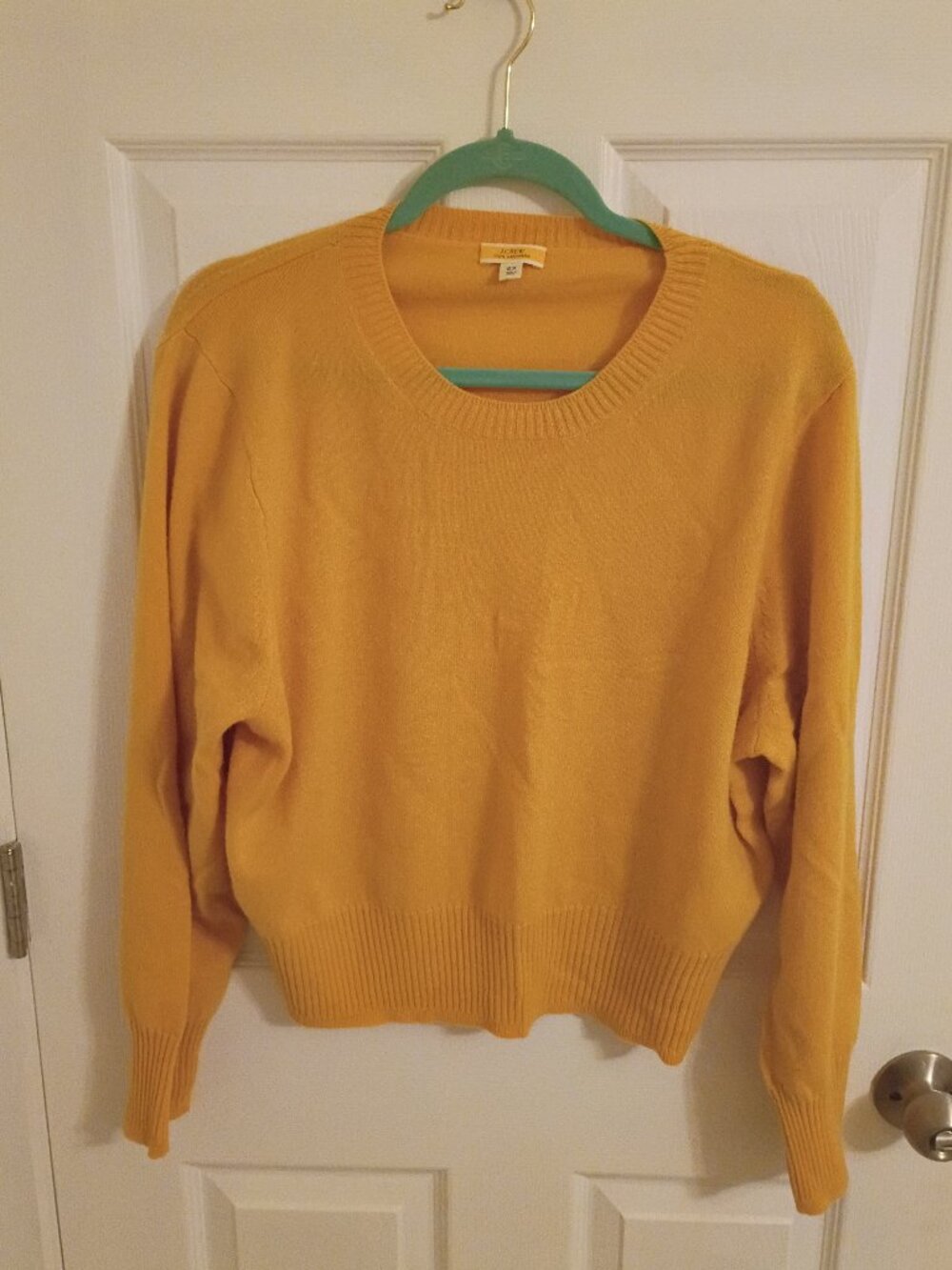 J Crew Cashmere Sweater Size 2X Golden Wheat Colour